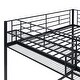 preview thumbnail 22 of 45, Metal Loft Bed with Grid Storage Guardrail and Storage Ladder
