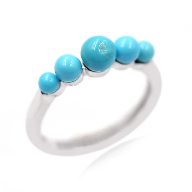 925 Sterling Silver Sleeping Beauty Turquoise Ring