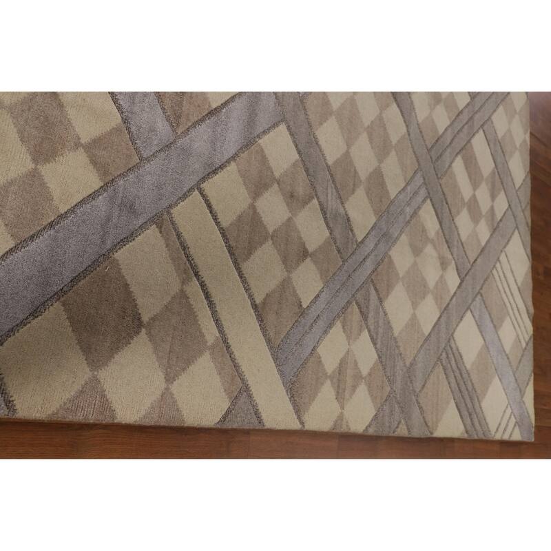 Trellis Gabbeh Oriental Area Rug Handmade Wool Carpet - 9'0" x 11'9"