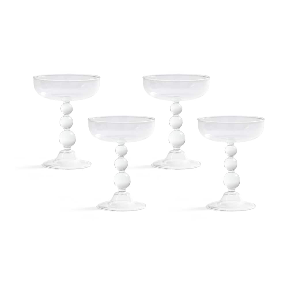 Bubble Coupe / Martini Glasses, Set of 4