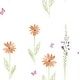 preview thumbnail 2 of 1, Seabrook Designs Day Dreamers Daisy Field Unpasted Wallpaper 20.5 in. W x 33 ft. L - Orange and Lime