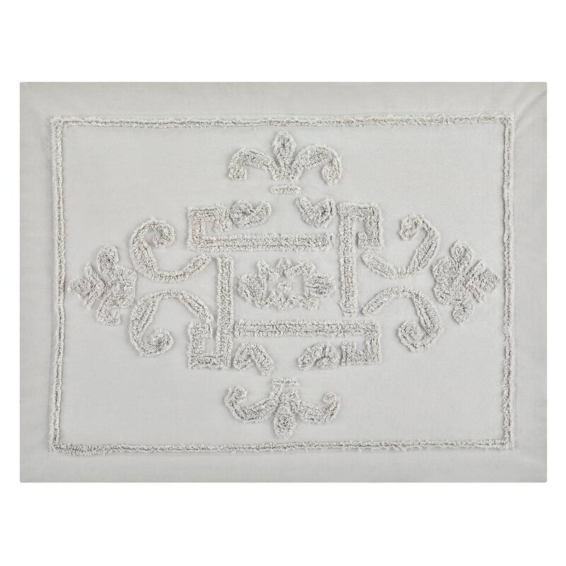 Noelle Textured Design Chenille Ruffled Edge Pillow Sham