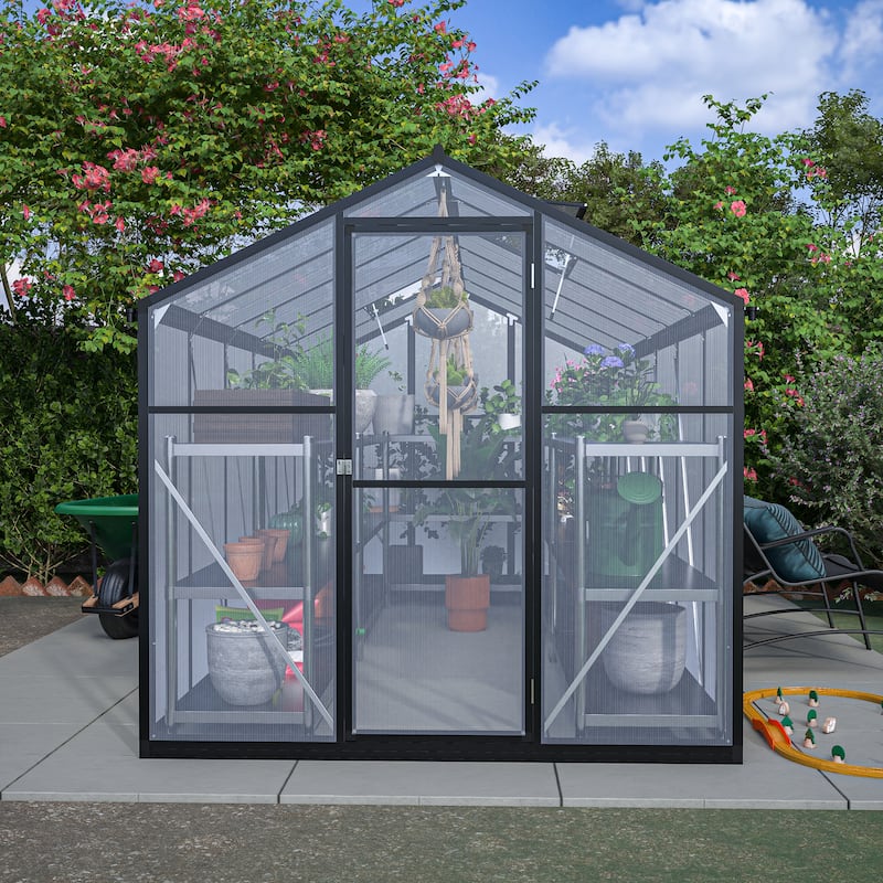 GDFStudio - Amelia Large Walk-In Outdoor Greenhouse with Secure Structure and Ventilation Design