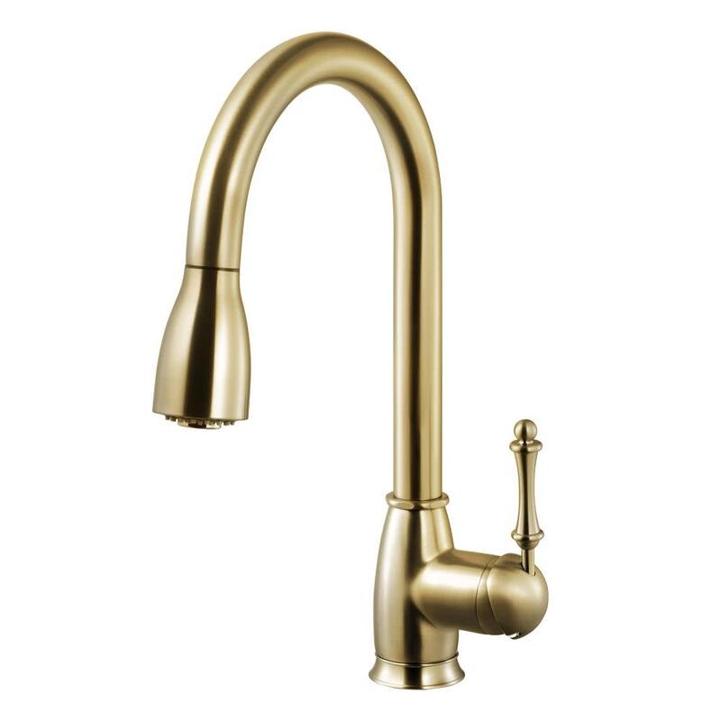 Houzer Camden Pull-Down Kitchen Faucet with CeraDox Lifetime