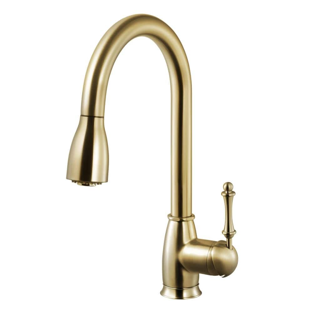 Houzer Camden Pull-Down Kitchen Faucet with CeraDox Lifetime