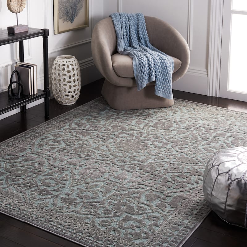 SAFAVIEH Paradise Fritzi Modern Viscose Rug - 4' x 5'7" - Light Grey