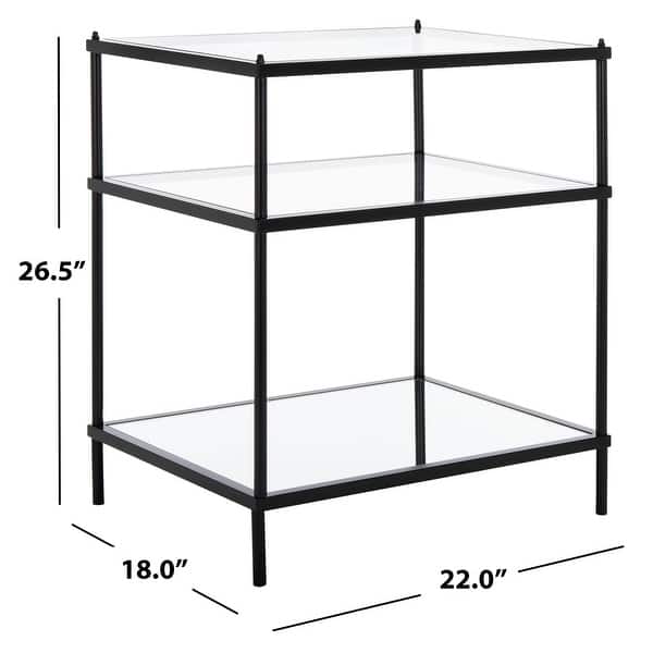 dimension image slide 2 of 4, SAFAVIEH Noelia 3-Tier Accent Table - 22" W x 18" D x 27" H