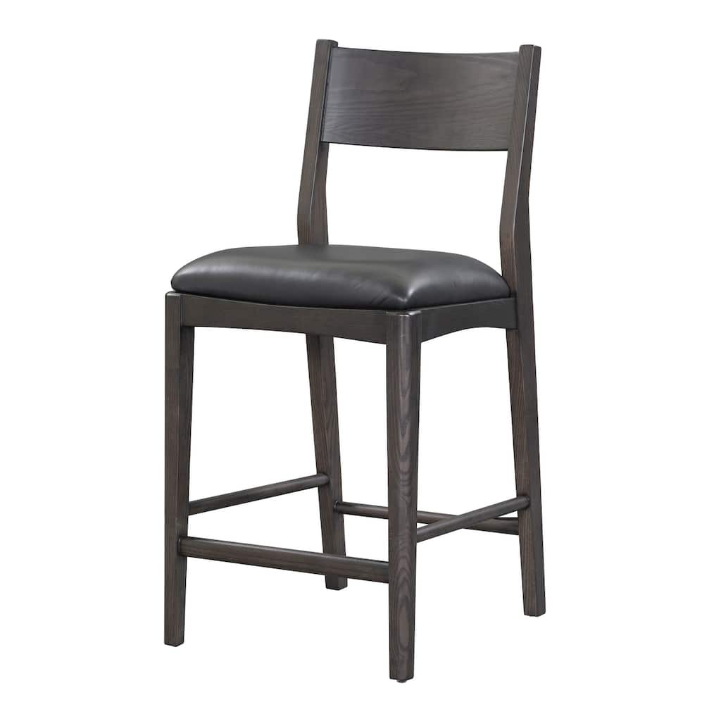 Classic Home Rooney 26" Top Grain Leather Stool
