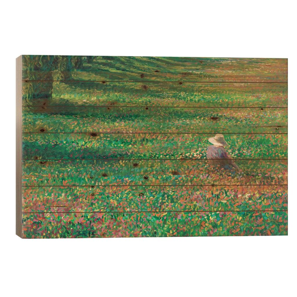 The Home Place Print On Wood by Iris Scott - Multi-Color