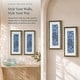 preview thumbnail 5 of 6, American Art Decor Blue Seashell Mosaic 3D Textured Wall Art, 2 Piece Set - Coastal Vertical Panels with Champagne Frame