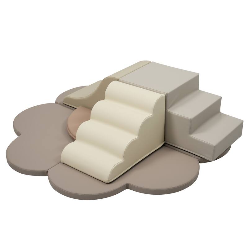 Soft Foam Block Play Structures Climbers for Child Development, 6-Piece Baby Foam Climbing Foam, Climbing Activity Play Set