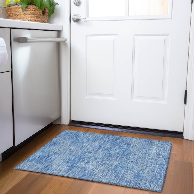 Premium Washable Super Soft Solid Ombre Mayfield Rug - Blue - 1'8" x 2'6"