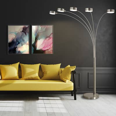 Artiva 88" Micah Premium 5-Arch LED Floor Lamp With Dimmer - 88