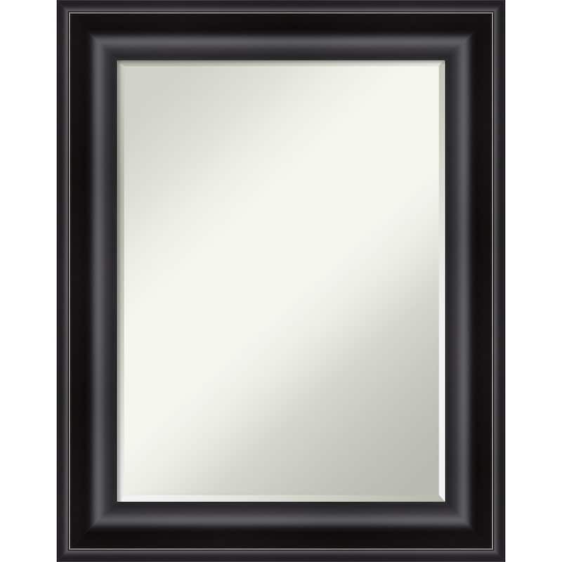 Petite Bevel Wall Mirror - Grand Black Frame - Grand Black - 24 x 30 in