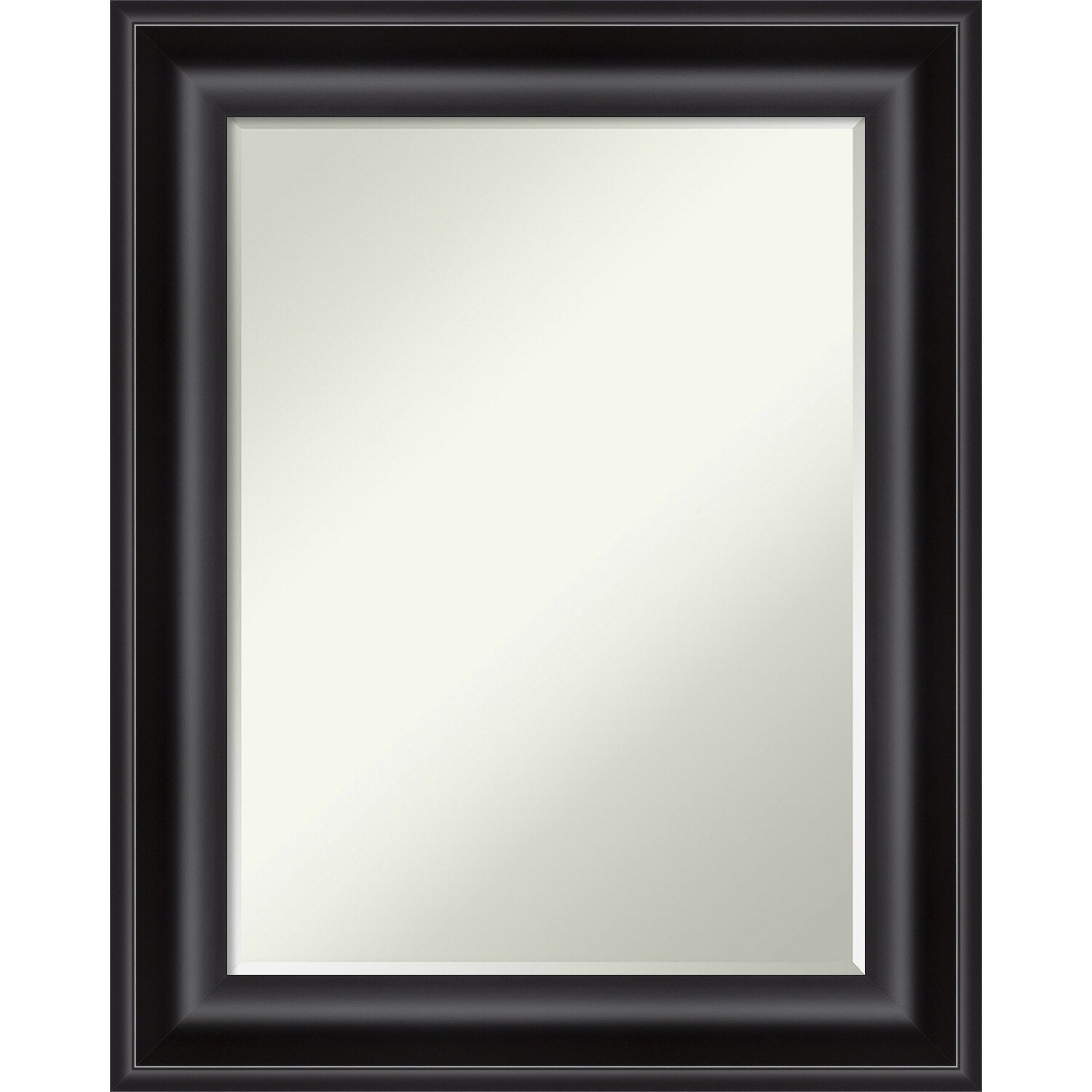 Petite Bevel Wall Mirror - Grand Black Frame - Grand Black - 24 x 30 in