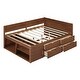 preview thumbnail 27 of 31, Full Size Daybed with Drawers and Shelves Storage Bed Frame