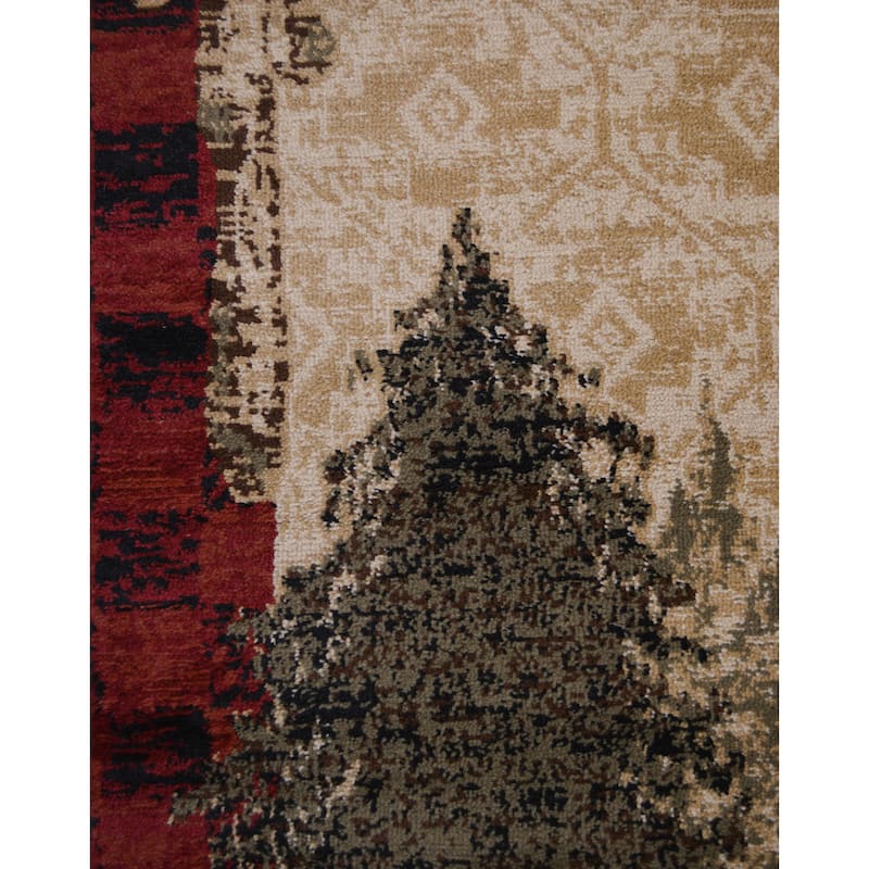 American Destination Forest Woods Lodge Cabin Area Rug