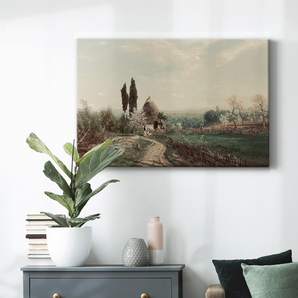 納得できる割引 Wrapped -Gallery -CD Landscape Vintage Canvas Bath Bed - その他