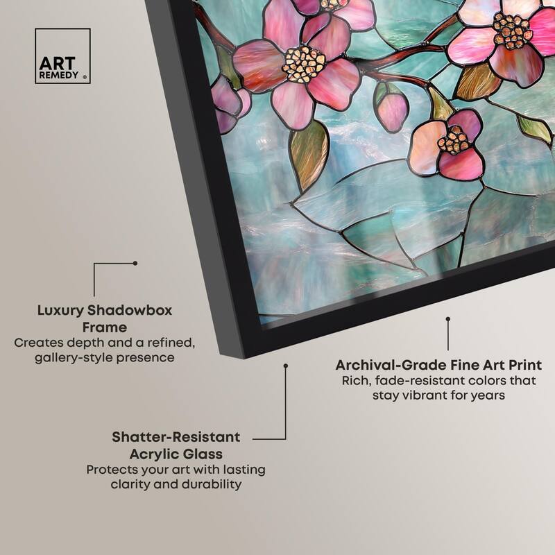 Shimmering Spring Blossoms I Shadowbox by Art Remedy