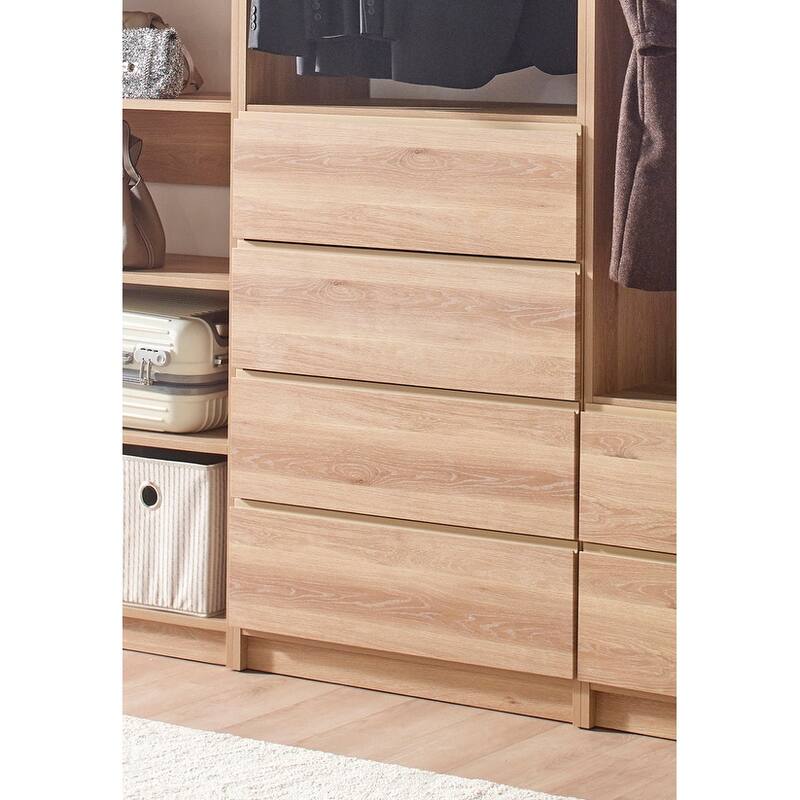 Prosper Oak Freestanding Walk in Wood Closet System