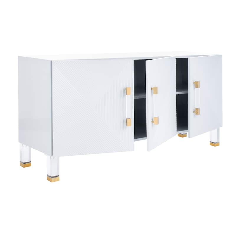SAFAVIEH Home Poppy 3-Door Sideboard - 62"W x 16"D x 30"H
