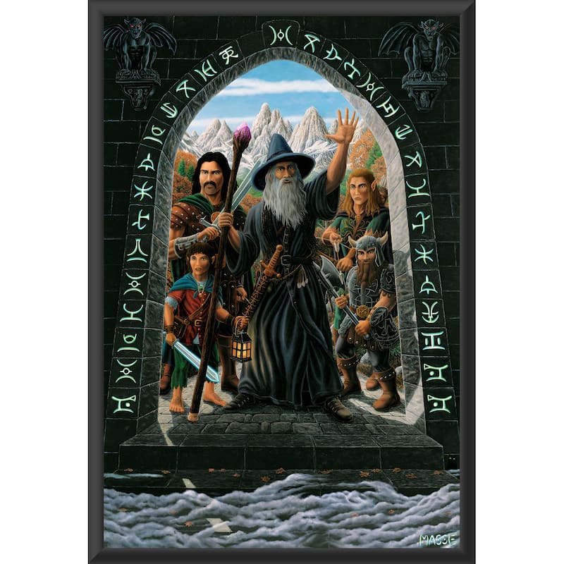 The Fellowship Lord of the Rings Framed Art Poster - 24 x 36 Inch