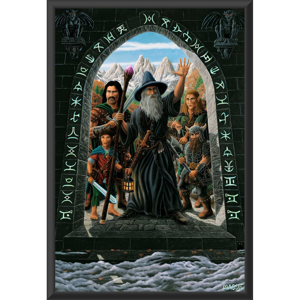 The Fellowship Lord of the Rings Framed Art Poster - 24 x 36 Inch