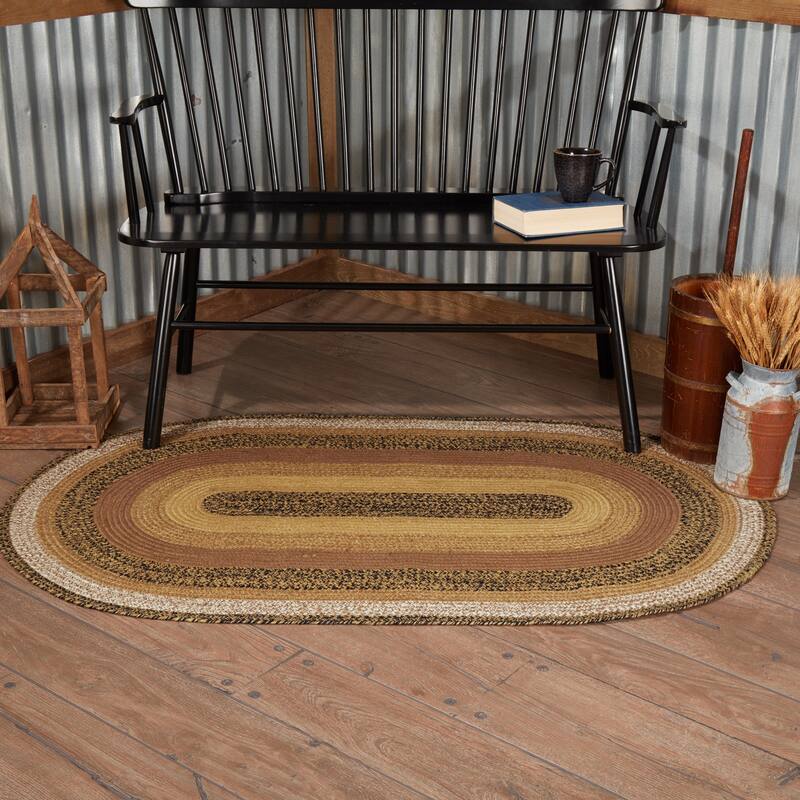 Kettle Grove Jute Rug Oval w/ Pad 36x60 - 3' x 5' Oval