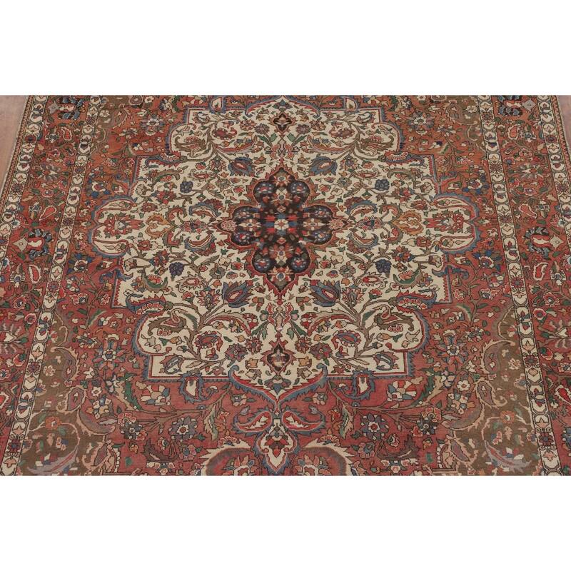 Bakhtiari Persian Antique Area Rug Handmade Wool Carpet - 6'11"x 10'0"