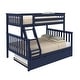 preview thumbnail 52 of 63, Max and Lily Twin over Full Bunk Bed with Trundle Bed