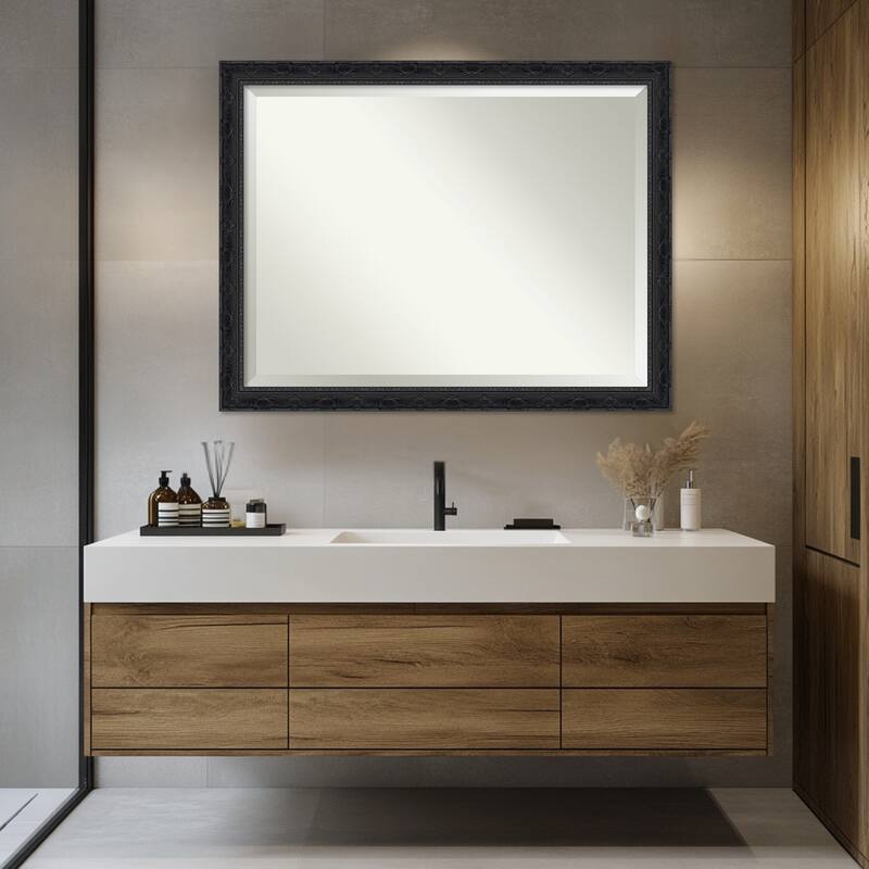 Filigree Beveled Framed Bathroom Vanity Wall Mirror
