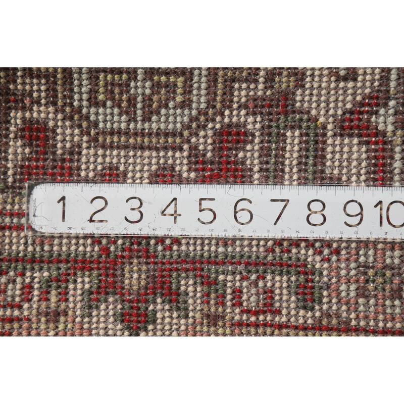 Hand Knotted Oriental 100% Wool Carpet Traditional Geometric Navy Blue & Blues Heriz (serapi) Runner Rug - 8' 1'' X 2' 5''