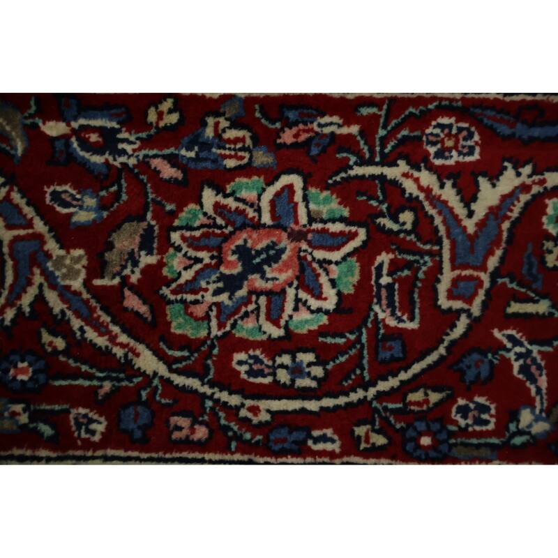 Hand Knotted Oriental 100% Wool Carpet Traditional Traditional Navy Blue & Blues Sarouk Area Rug - 14' 5'' X 10' 4''