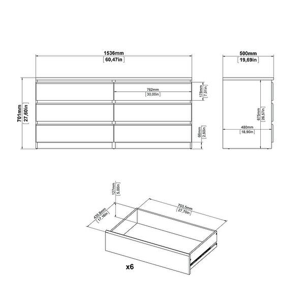 dimension image slide 8 of 8, Porch & Den McKellingon 6-drawer Double Dresser