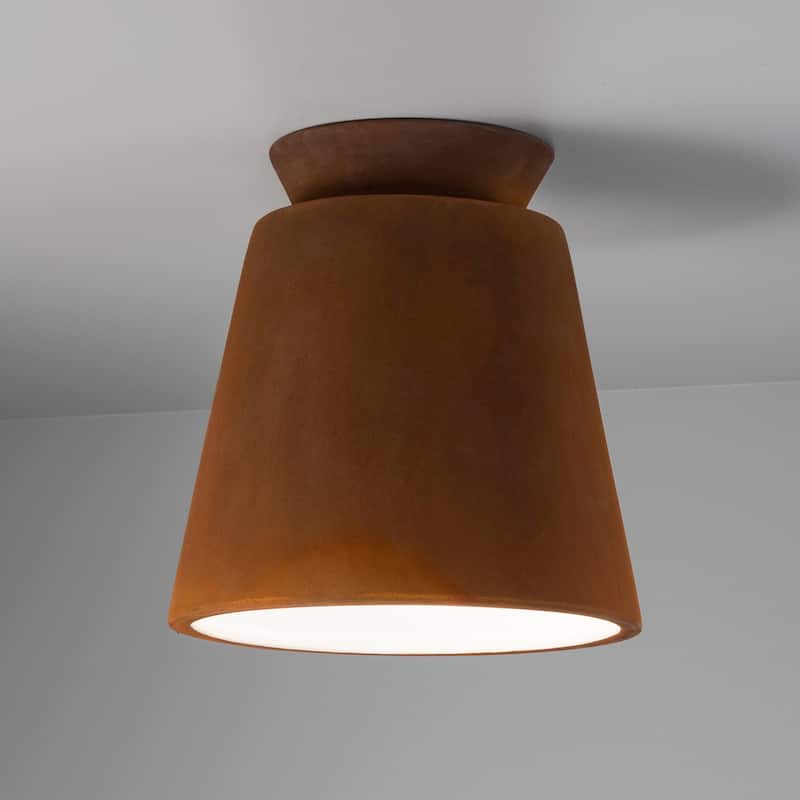 Justice Design Group Radiance Trapezoid Ceramic Flush-Mount Light