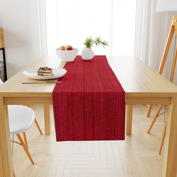 slide 2 of 8, Fabstyles Casual Classic Extra Thick Cotton Table Runner Handmade 13"x54" - Brick