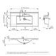 preview thumbnail 19 of 41, Dowell 18" FTB Ceramic Single Bathroom Vanity Basin