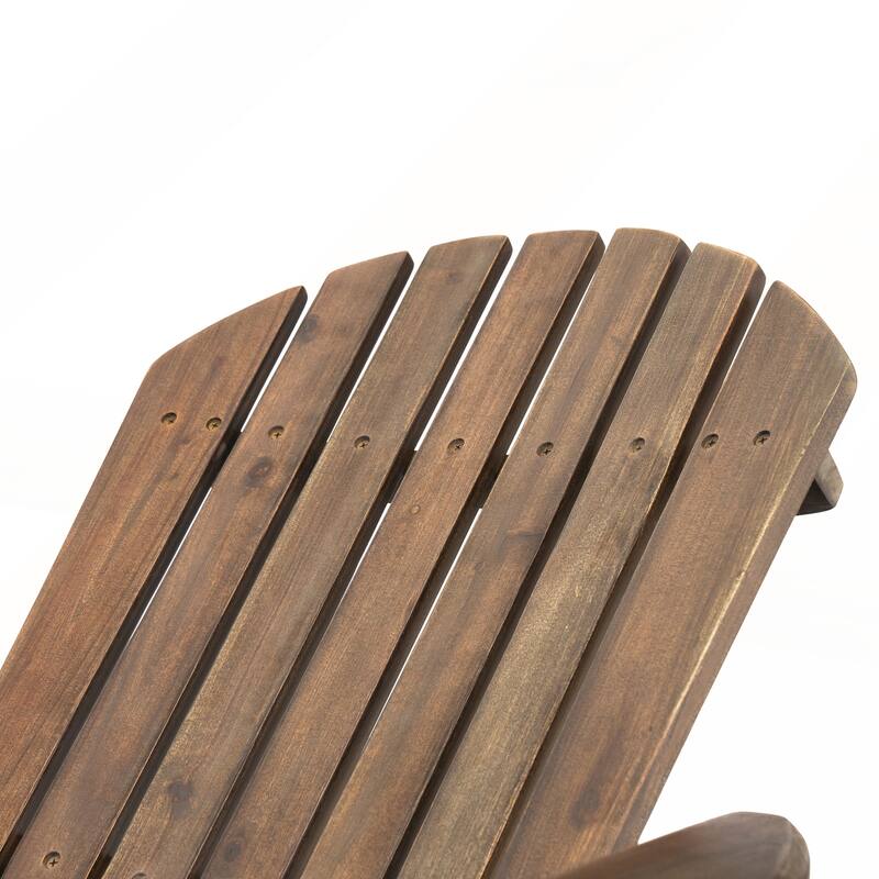 Rustic Acacia Wood Folding Adirondack Chair