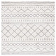 preview thumbnail 162 of 166, SAFAVIEH Arizona Shag Lotta Moroccan 1.2-inch Thick Rug 3'2" Square - Ivory/Grey - Square