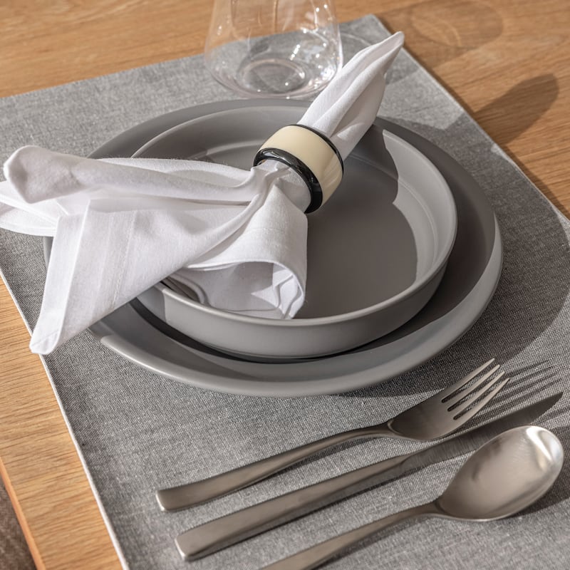 over&back 100% Cotton Woven Chambray Placemats - Set of 4