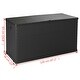 preview thumbnail 8 of 6, vidaXL Patio Storage Box Anthracite 47.2"x22"x24.8" PP Rattan - 47.2" x 22.05" x 24.8"
