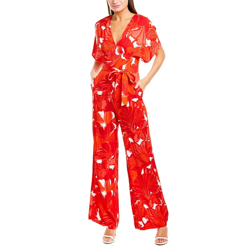trina turk red jumpsuit