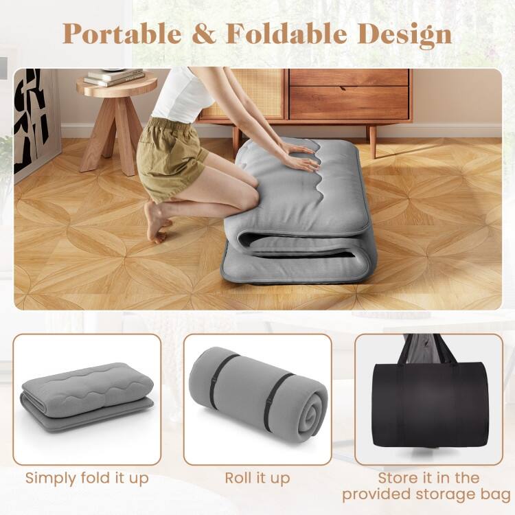 Roll Up Floor Mattress for Camping and Home Use