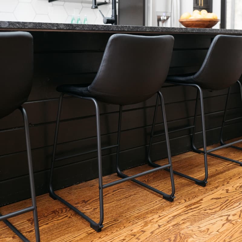 Signature Design by Ashley Centiar Black Bar Stool (Set of 2)