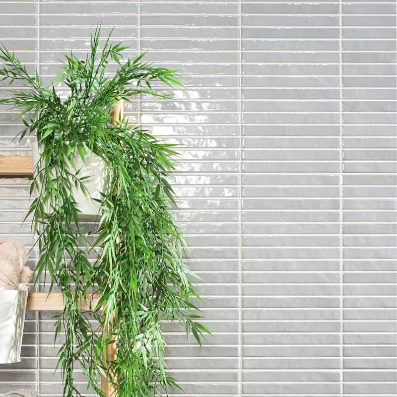 Castilla 14x14 Glossy Porcelain Textured Ribbed Tile - Wall, Backsplash