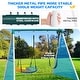 preview thumbnail 3 of 6, 7.6' Heavy Duty Tall Swing Sets for Backyard for Kids with Spider Web Saucer Swing , Belt Swings