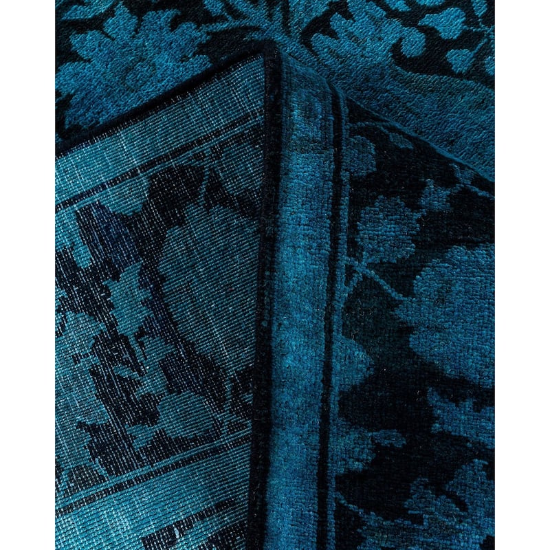 Contemporary Overdyed Wool Hand Knotted Area Rug - 4' 2" x 6' 0"