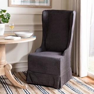 Shop Safavieh Dining Deco Bacall Dark Grey Slip Cover Dining Chair