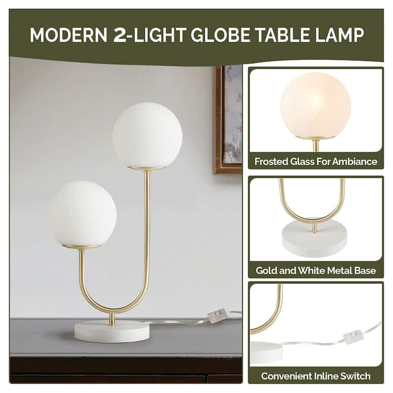 510 Design Zusa Metal 2-Light Globe Table Lamp