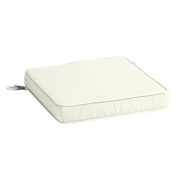 slide 2 of 91, Arden Selections ProFoam Outdoor Dining Chair Seat Cushion 18-inch - Sand Cream